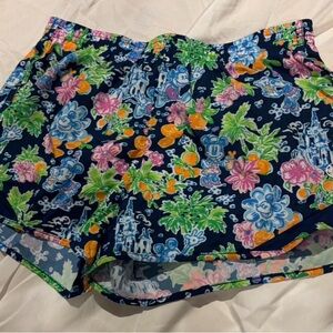 Lilly Pulitzer Navy Floral Athletic Shorts